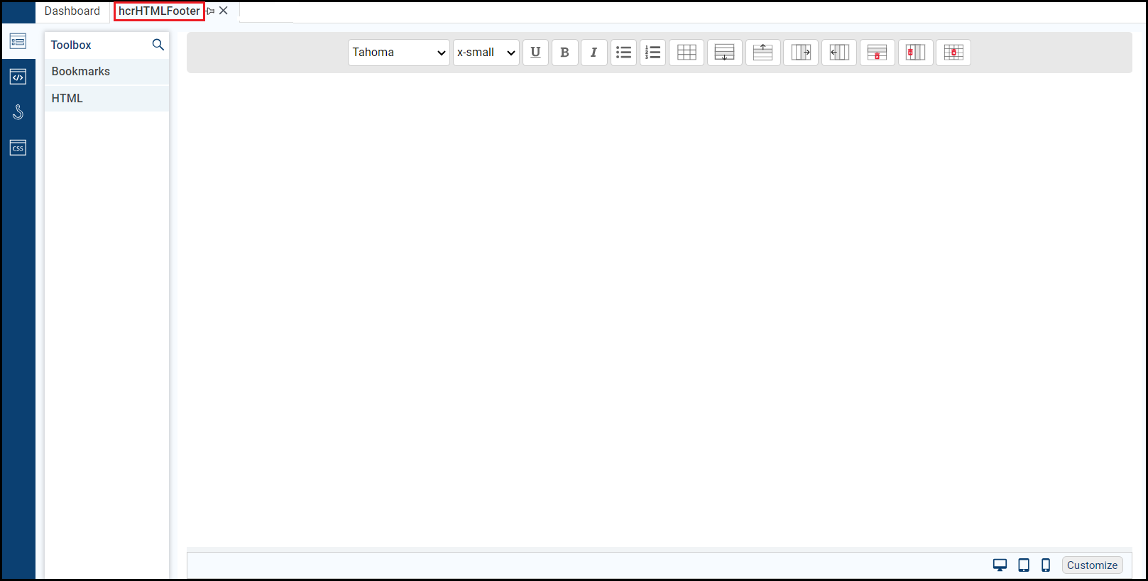Footer template is created